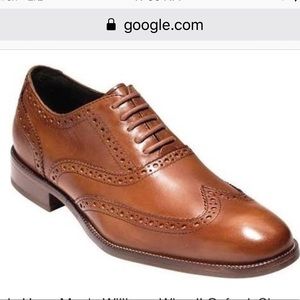 Cole hann camel oxford wingtip shoes